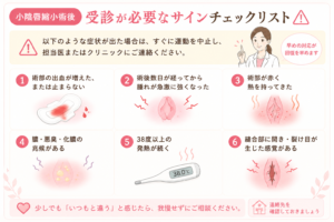 小陰唇縮小術後の受診が必要なサインチェックリスト