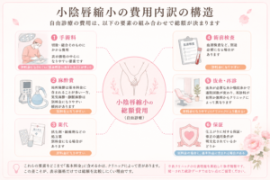 小陰唇縮小の費用内訳の構造を示す図